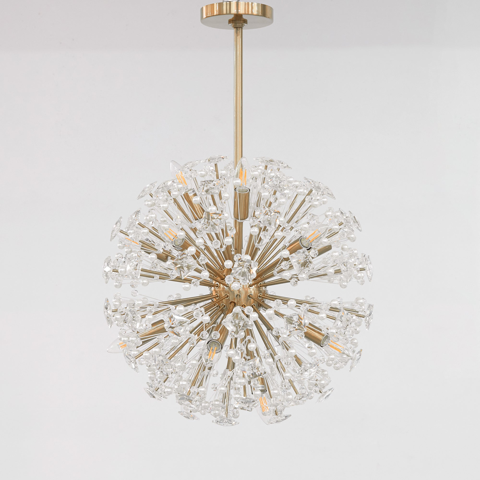 Aurora Chandelier Dickinson Gold Crystal Starburst