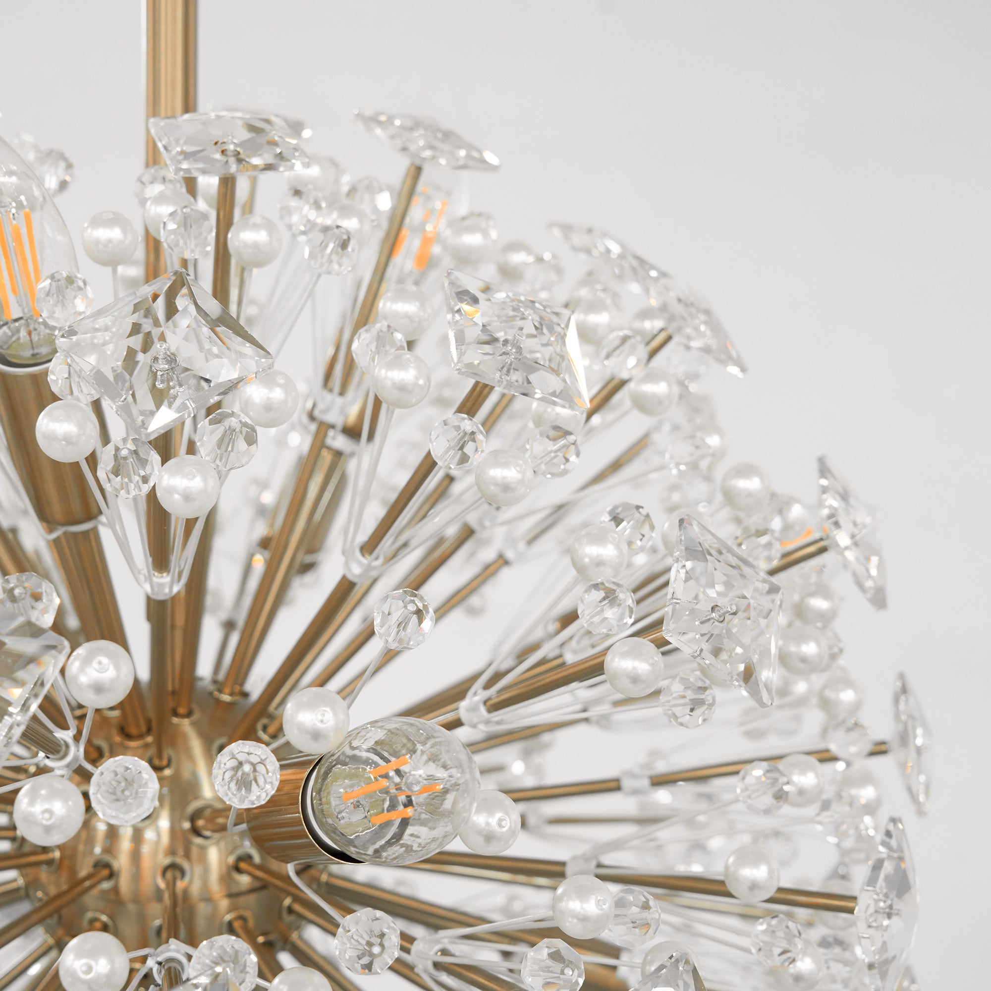Aurora Chandelier Dickinson Gold Crystal Starburst