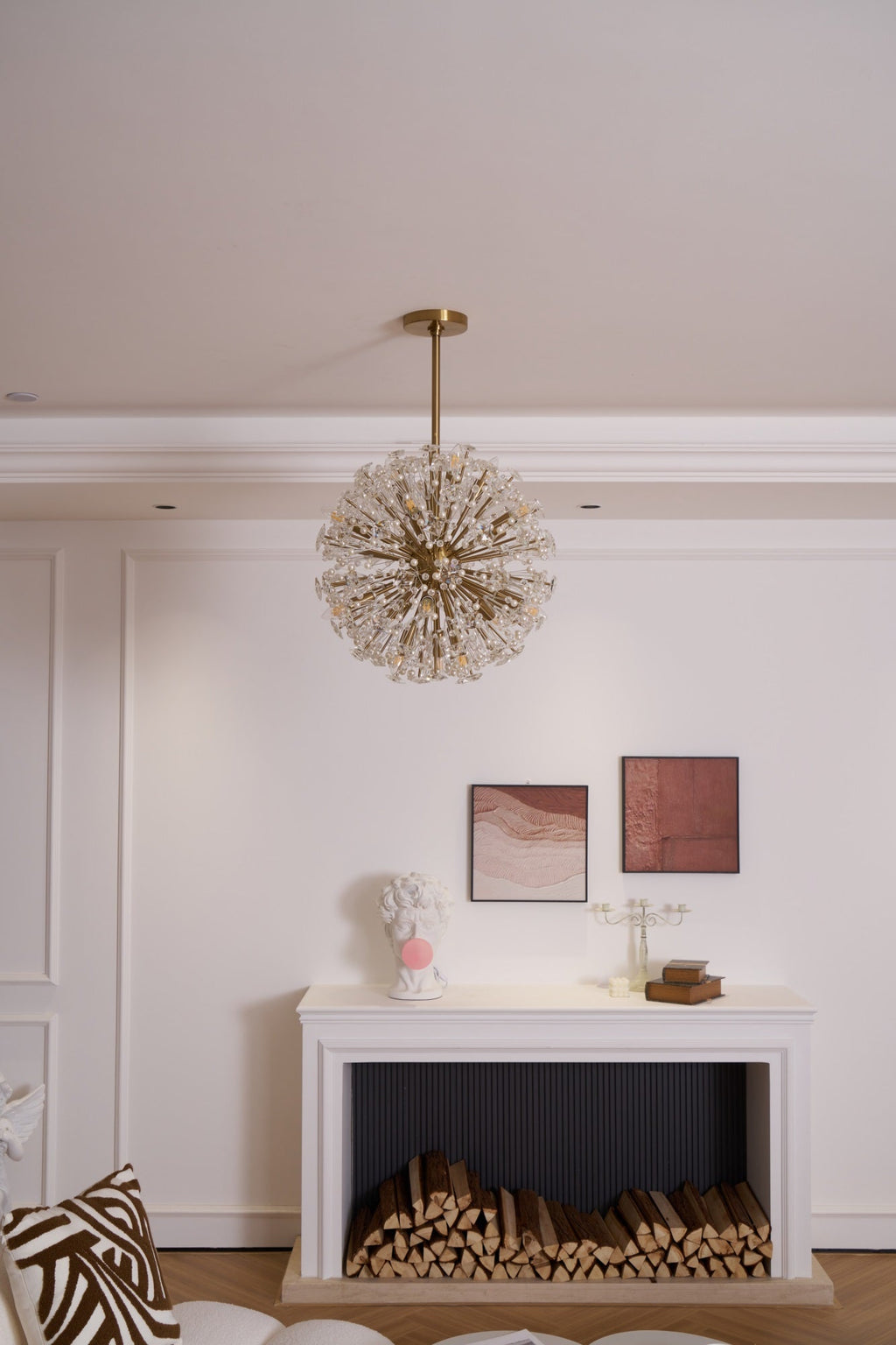 Aurora Chandelier Dickinson Gold Crystal Starburst