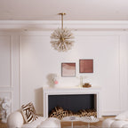 Aurora Chandelier Dickinson Gold Crystal Starburst