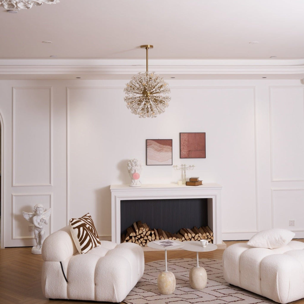 Aurora Chandelier Dickinson Gold Crystal Starburst