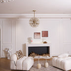 Aurora Chandelier Dickinson Gold Crystal Starburst