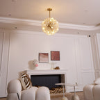 Aurora Chandelier Dickinson Gold Crystal Starburst