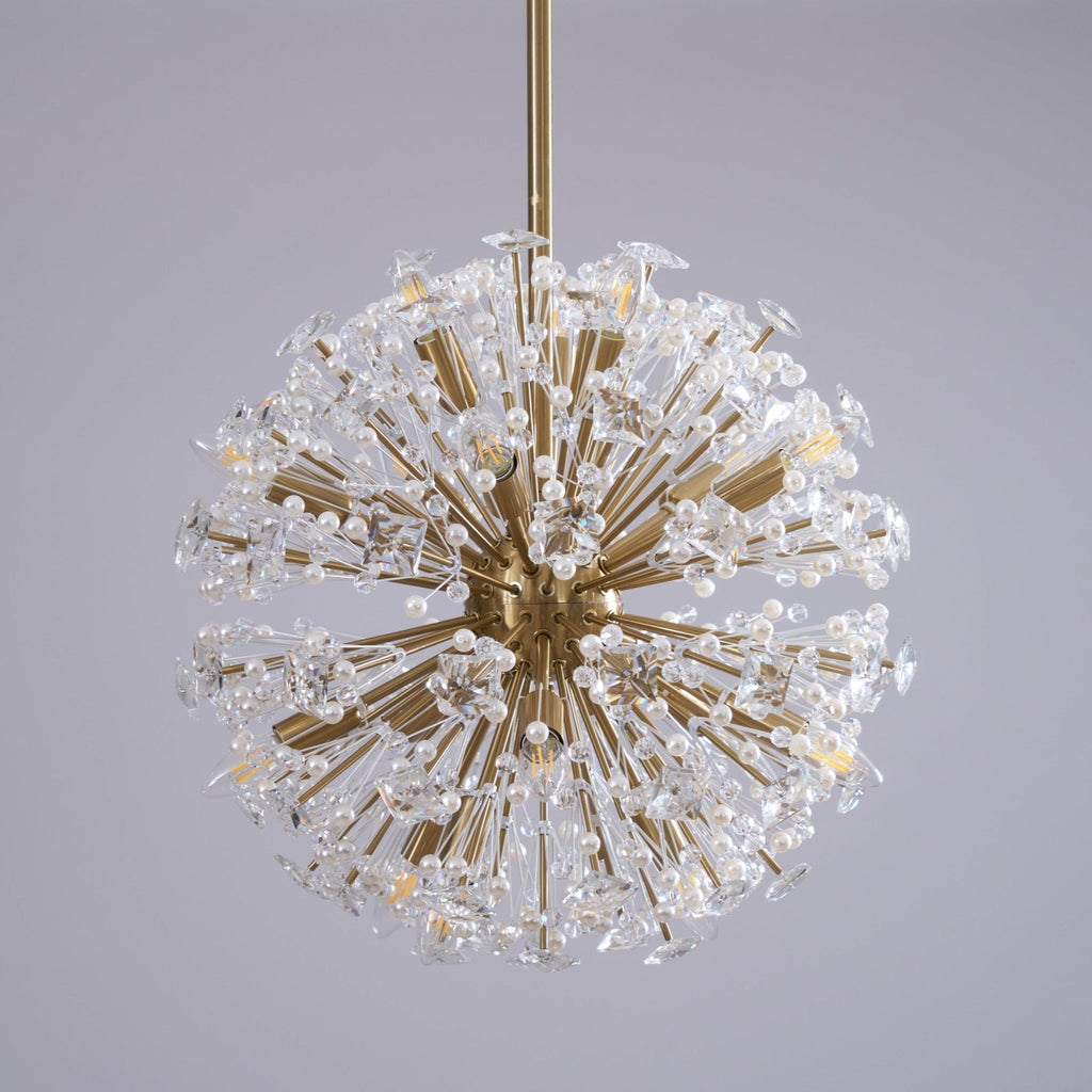 Aurora Chandelier Dickinson Gold Crystal Starburst