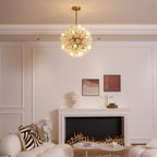Aurora Chandelier Dickinson Gold Crystal Starburst
