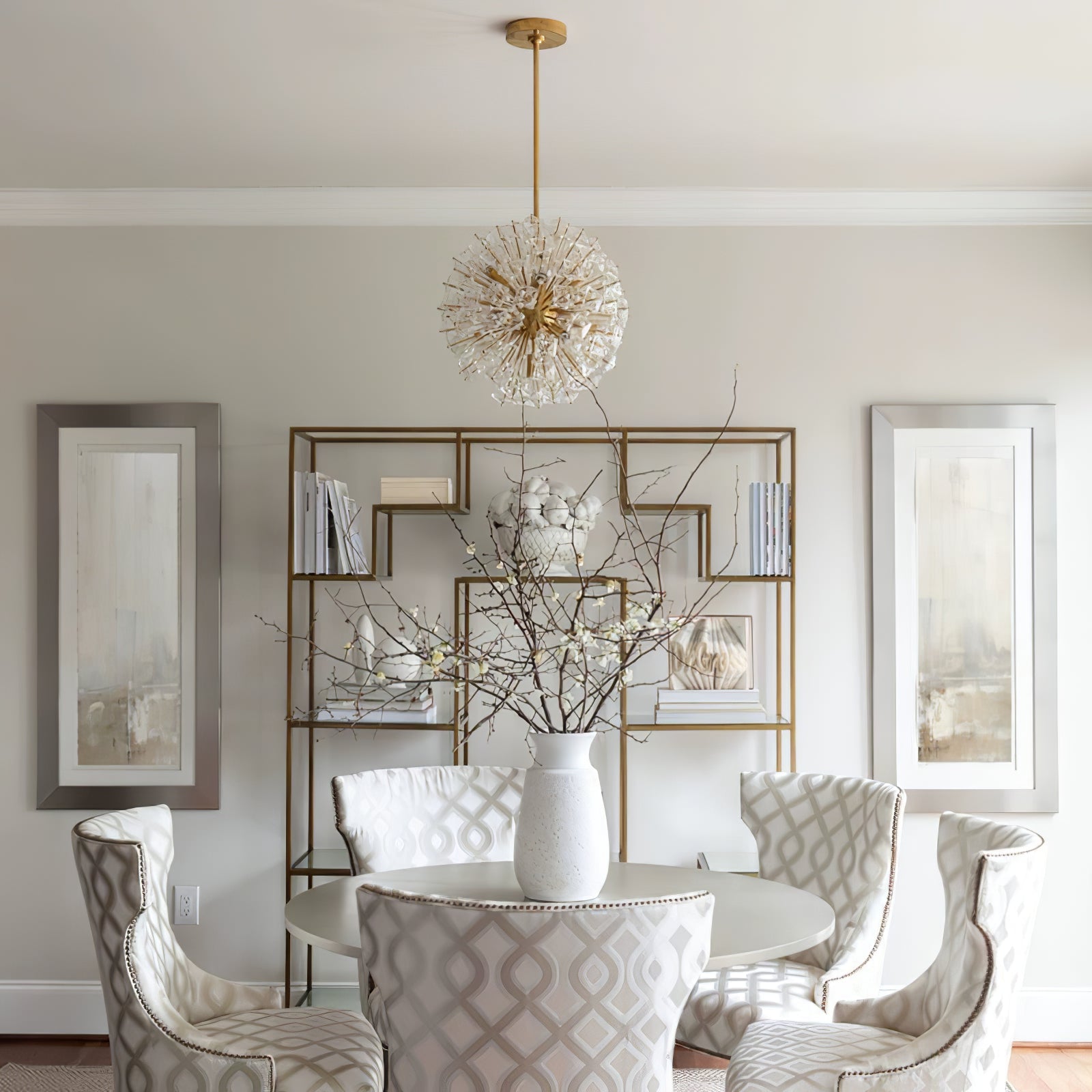 Aurora Chandelier Dickinson Gold Crystal Starburst