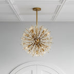 Aurora Chandelier Dickinson Gold Crystal Starburst