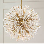 Aurora Chandelier Dickinson Gold Crystal Starburst