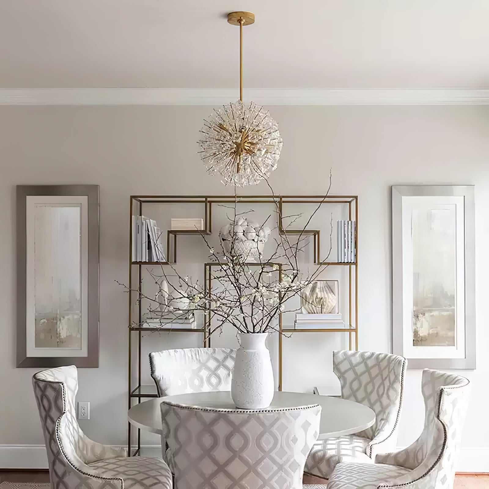 Aurora Chandelier Dickinson Gold Crystal Starburst