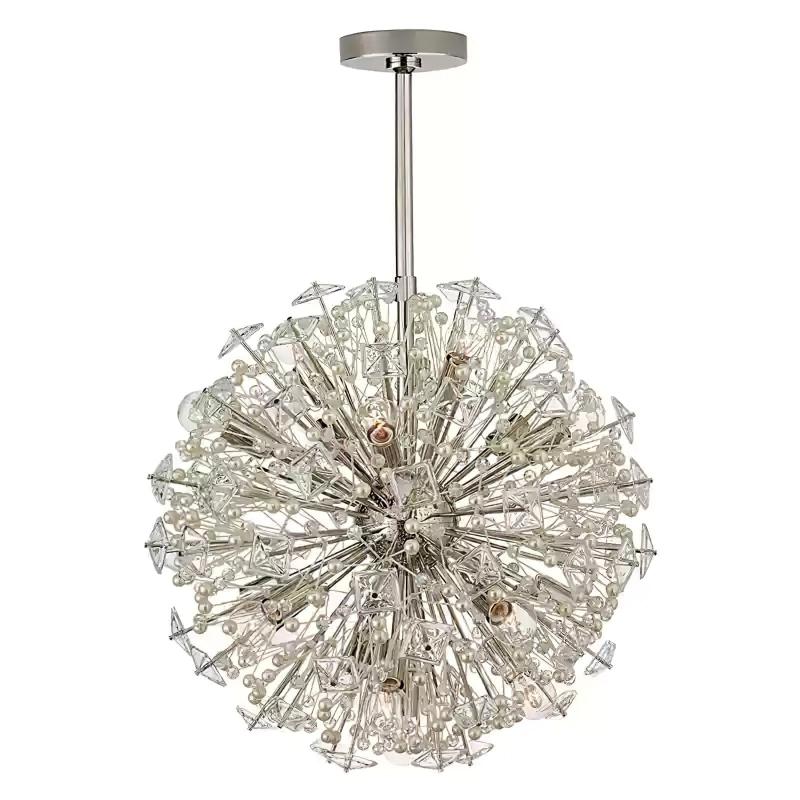 Aurora Chandelier Dickinson Gold Crystal Starburst