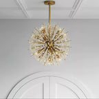 Aurora Chandelier Dickinson Gold Crystal Starburst
