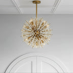 Aurora Chandelier Dickinson Gold Crystal Starburst