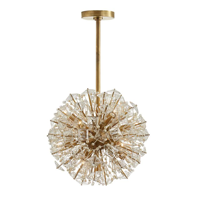 Aurora Chandelier Dickinson Gold Crystal Starburst