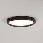 Ceiling Light Round  Panel Walnut  A/B Model