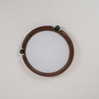 Ceiling Light Round  Panel Walnut  A/B Model