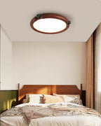 Ceiling Light Round  Panel Walnut  A/B Model