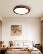 Ceiling Light Round  Panel Walnut  A/B Model