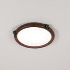 Ceiling Light Round  Panel Walnut  A/B Model