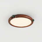 Ceiling Light Round  Panel Walnut  A/B Model