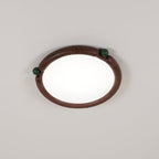 Ceiling Light Round  Panel Walnut  A/B Model