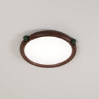 Ceiling Light Round  Panel Walnut  A/B Model