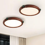 Ceiling Light Round  Panel Walnut  A/B Model