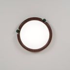 Ceiling Light Round  Panel Walnut  A/B Model