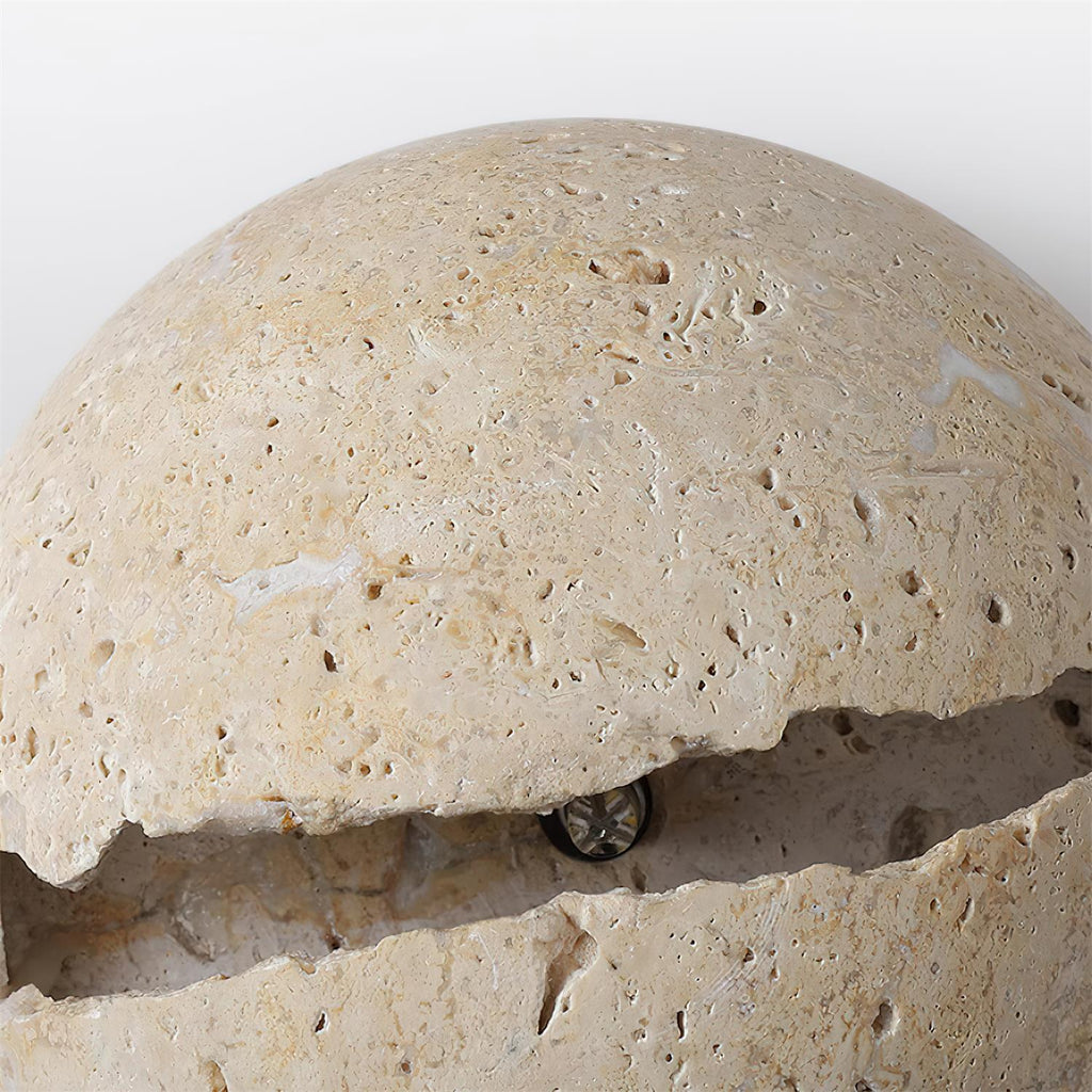 Dinosaur Egg Travertine Wall Lamp