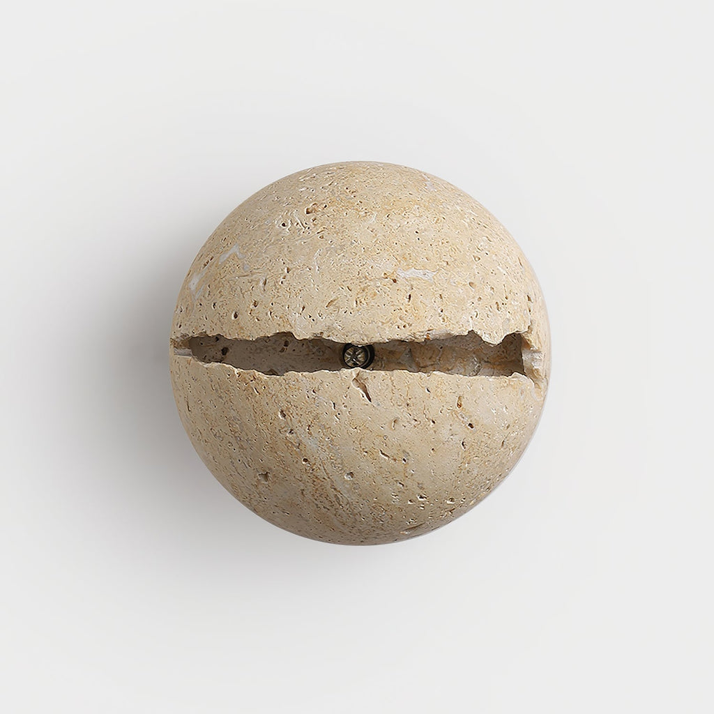 Dinosaur Egg Travertine Wall Lamp