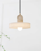 Luste  Disc Orb Alabaster Pendant Light