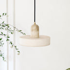 Luste  Disc Orb Alabaster Pendant Light