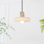 Luste  Disc Orb Alabaster Pendant Light