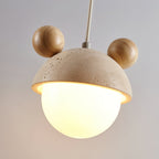Lyraeus Character-Shaped Travertine Pendant Light