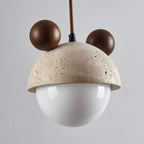 Lyraeus Character-Shaped Travertine Pendant Light