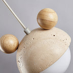 Lyraeus Character-Shaped Travertine Pendant Light