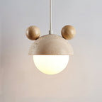 Lyraeus Character-Shaped Travertine Pendant Light