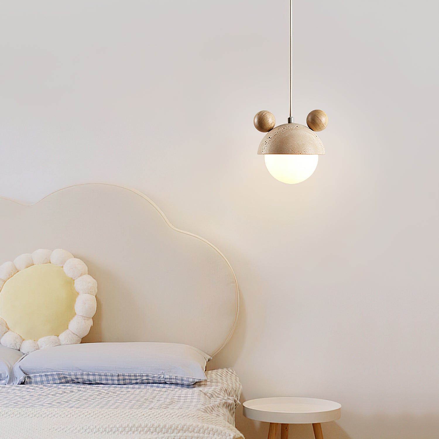 Lyraeus Character-Shaped Travertine Pendant Light
