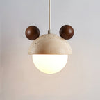 Lyraeus Character-Shaped Travertine Pendant Light
