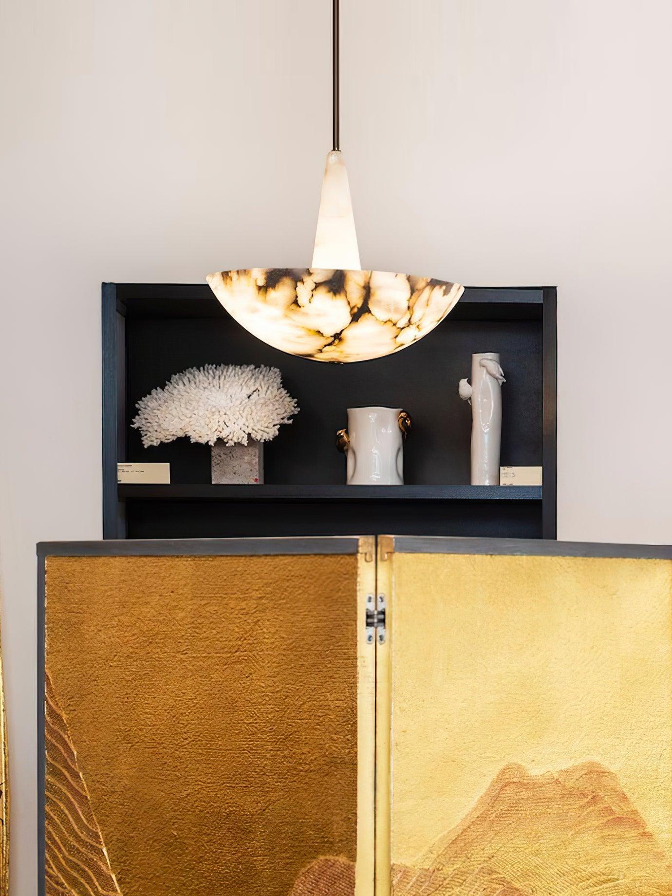 Umiros Chandelier Modern in Alabaster - Kingsley Beaumont