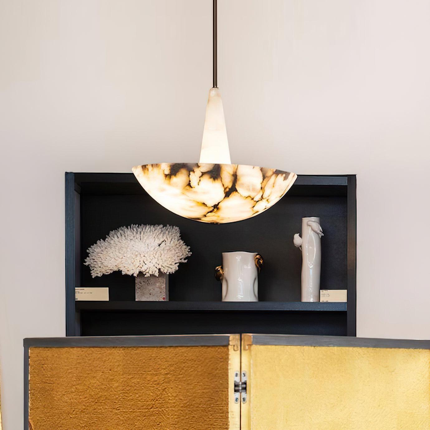 Umiros Chandelier Modern in Alabaster - Kingsley Beaumont