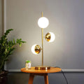 Valentina Floor Lamp Ball Modern, Metal/Ceramic, White/Gold, Living Room