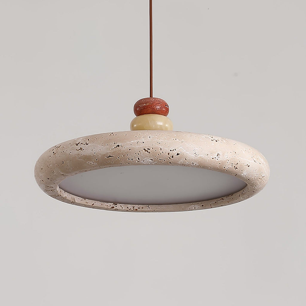 Cuvarora Disc Travertine Pendant Light