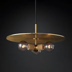 Pendant Lamp Brass Minimalist Metal Fixture for Dining or Kitchen