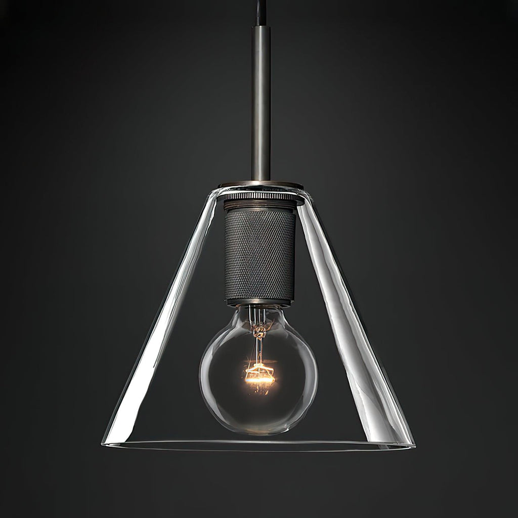 Pendant Lamp Brass Minimalist Metal Fixture for Dining or Kitchen