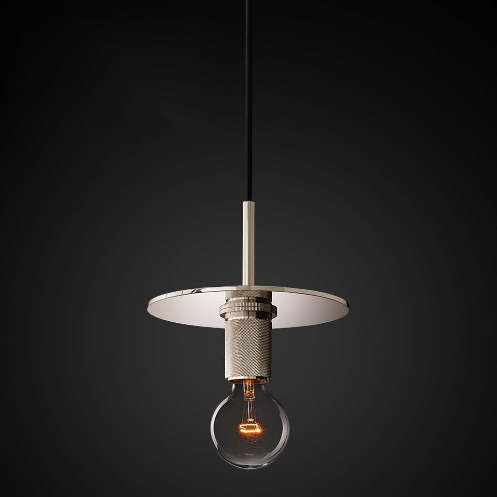 Pendant Lamp Brass Minimalist Metal Fixture for Dining or Kitchen