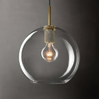 Pendant Lamp Brass Minimalist Metal Fixture for Dining or Kitchen