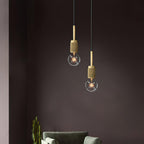 Pendant Lamp Brass Minimalist Metal Fixture for Dining or Kitchen