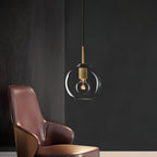 Pendant Lamp Brass Minimalist Metal Fixture for Dining or Kitchen