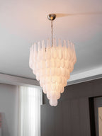 Aurora Chandelier Clear Droplets Murano Glass Waterfall Diamond