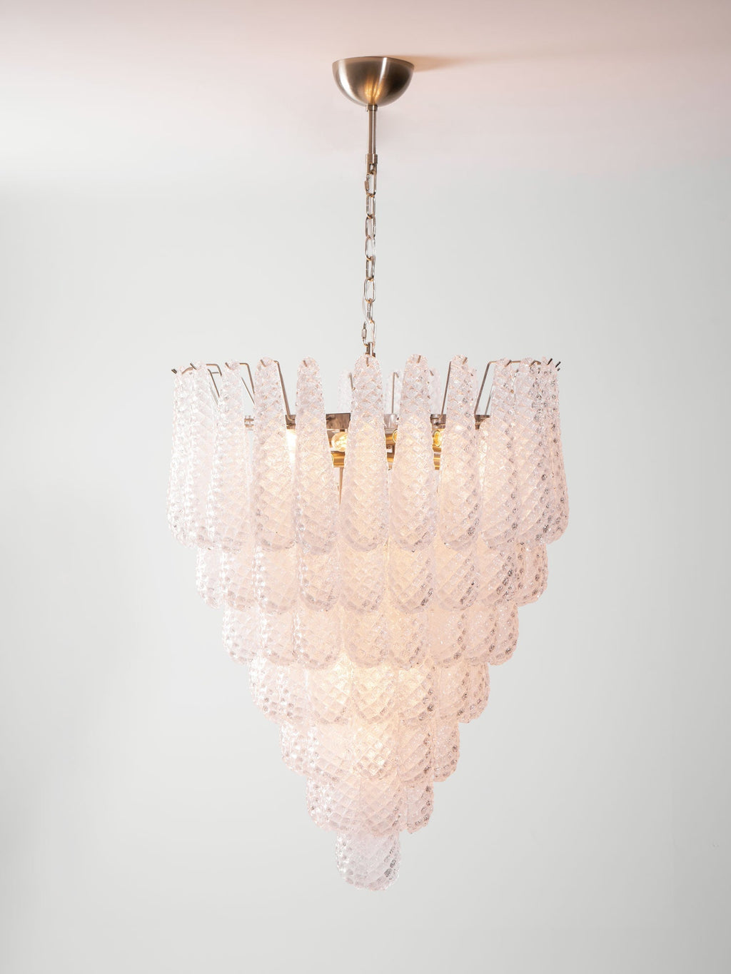 Aurora Chandelier Clear Droplets Murano Glass Waterfall Diamond